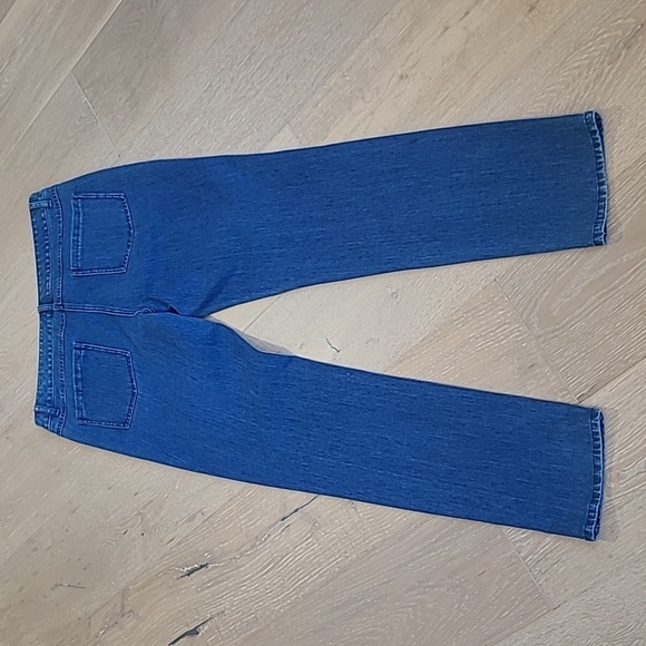 EUC J. McLaughlin Jeans Women's sz 12 Slim Straight Leg Mid Rise Denim Jeans - Picture 3 of 9